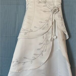 Elegant White Embroidered Dress